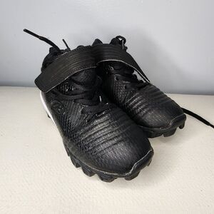 Rawlings Edge Black White Youth Baseball Shoes Size 12 NEW In Box